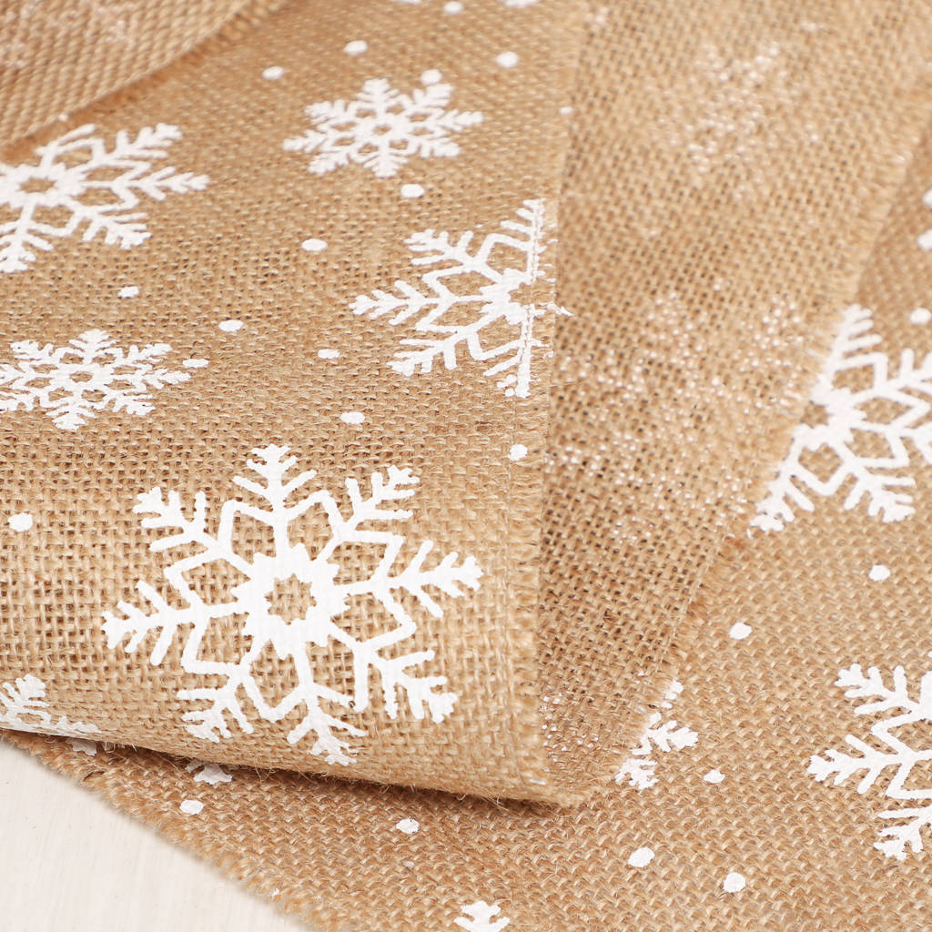Sustainable Jute Snowflake Christmas Table Runner By Dibor ...