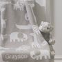 Personalised Jungle Animal Cotton Knitted Baby Blanket, thumbnail 5 of 8