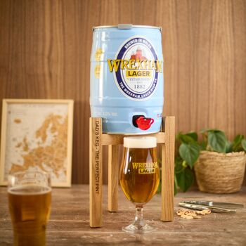 Personalised Solid Oak Mini Beer Keg Stand – Gift For Beer Lovers, 2 of 7
