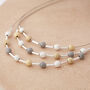 Three Tone Beaded Triple Layer Necklace, thumbnail 2 of 3
