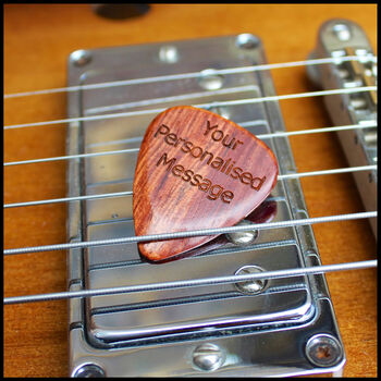Happy Father's Day Exotic Timber Guitar Pick, 8 of 10