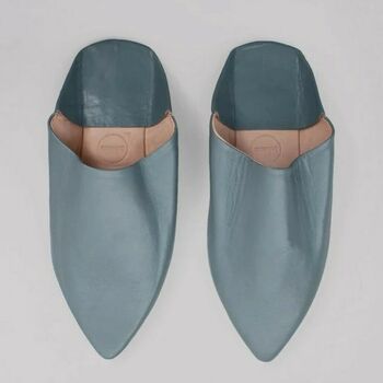Men's Moroccan Pointed Leather Slippers, 8 of 12