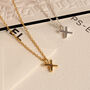 Kiss 'X' Necklace In Silver Or Gold Vermeil Plated, thumbnail 1 of 8