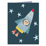 Mini Spaceman Greetings Card, thumbnail 2 of 4