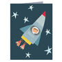 Mini Spaceman Greetings Card, thumbnail 2 of 5