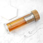 Glass Tea Infuser Tumbler With Bamboo Lid, thumbnail 2 of 6
