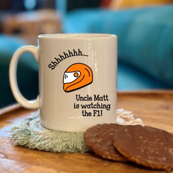 Personalised Watching Formula One Mug, 2 of 6