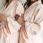 Special Offer Personalised Wedding Dressing Gown Bridesmaid Butterfly Embroidered, thumbnail 3 of 7