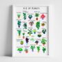 A To Z Plants Bed Room Print, thumbnail 4 of 5