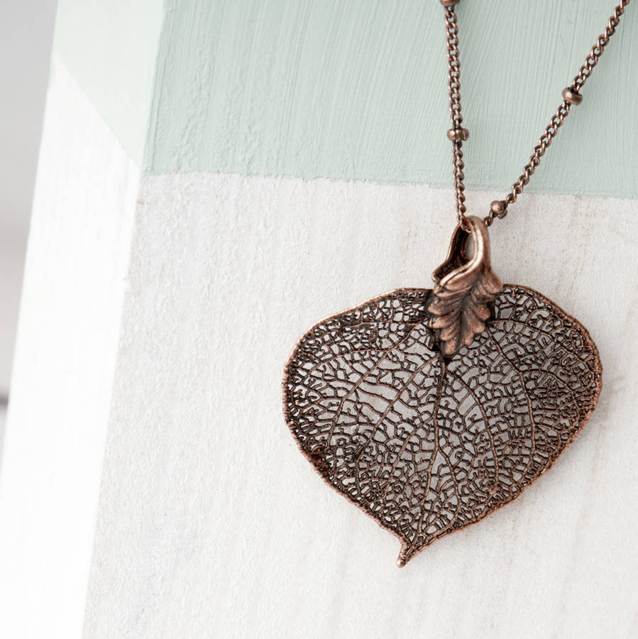 small aspen leaf necklace by grace & valour | notonthehighstreet.com
