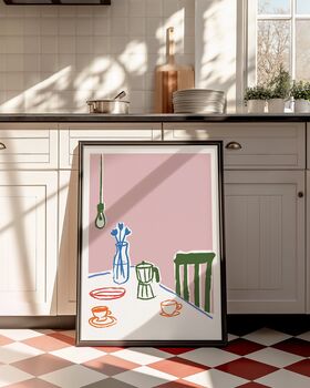 Breakfast Scene Kitchen Print, 4 of 4