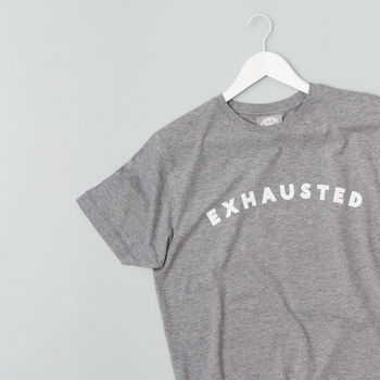 Mum And Baby 'Exhausted' And 'Exhausting' T Shirt Set, 5 of 10