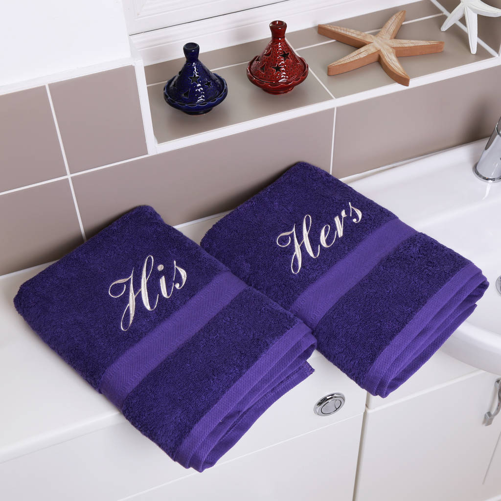 personalised wedding anniversary couple towels by duncan stewart
