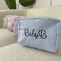 Personalised Stripe Embroidered Makeup Cosmetic Bag, thumbnail 4 of 9