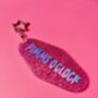 The 'Pimms O'clock' Sparkly Motel Keyring / Summer Drinks Gift / Garden Party Accessories / Fun Quote Keychain, thumbnail 3 of 7