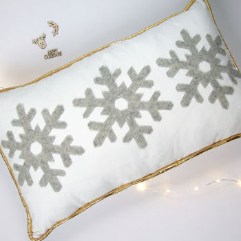 Snowflake Christmas Cushion, 3 of 4