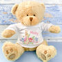Personalised New Baby Flopsy Rabbit Teddy And Bag, thumbnail 2 of 3