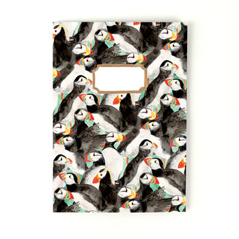 Improbability Of Puffins A5 Lined Journal, 5 of 10