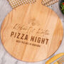 Personalised Pizza Night Paddle Wooden Serving Board, thumbnail 3 of 4