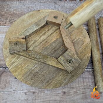 Wooden Gift For Mum,Tripod Table Featuring Celtic Tree Of Life, 6 of 10