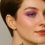 Sterling Silver Double Circle Ear Cuff Earrings, thumbnail 5 of 9