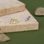 Sterling Silver Lemon Slice Stud Earrings, thumbnail 4 of 11