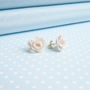 Hand Painted Rose Stud Earrings In Different Colours, thumbnail 5 of 8