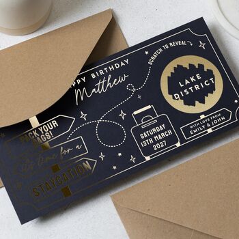 Personalised Weekend Away Scratch Reveal Gift Voucher, 3 of 9