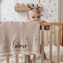 Personalised Knitted Baby Blanket In Natural Bobble, thumbnail 1 of 7