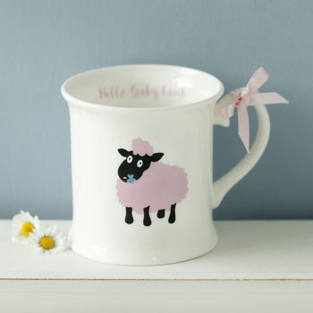 Personalised Baby Lamb Plate And Cup Bone China Set, 4 of 5