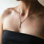 950 Platinum Diamond Or Moissanite Bar Necklace, thumbnail 3 of 6