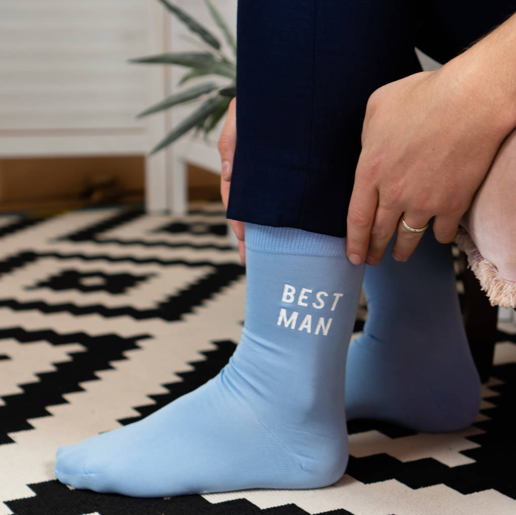 'Best Man' Usher Groomsman Wedding Day Socks, 1 of 2