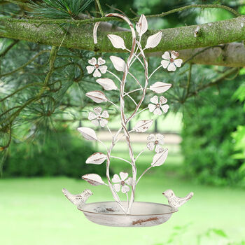 Grey Botanical Hanging Bird Feeder, 3 of 8