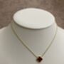 Double Sided Maroon Single Clover Necklace, thumbnail 1 of 6