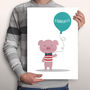 Colourful Personalised Cute Pig Print For Children, thumbnail 5 of 6