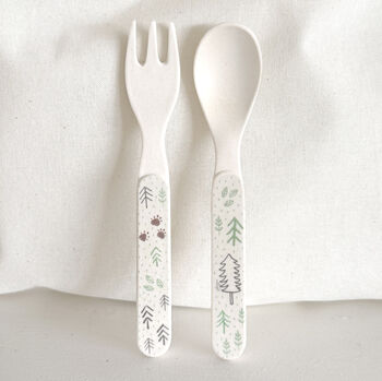 Childs Bear Camp Lunch Set With Personalised Cotton Bag, 3 of 4