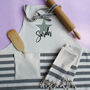 Personalised Cotton Apron, Tea Towels, Gift For Her, thumbnail 3 of 12