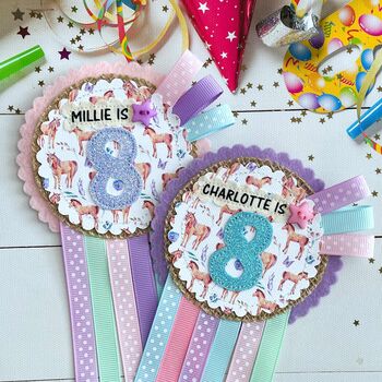 Personalised Horse Theme Birthday Rosette, 4 of 4