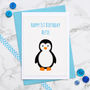 'Penguin' Handmade Boys 1st Birthday Card, thumbnail 1 of 3
