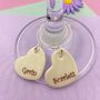 Personalised Heart Glass Charms, thumbnail 1 of 4