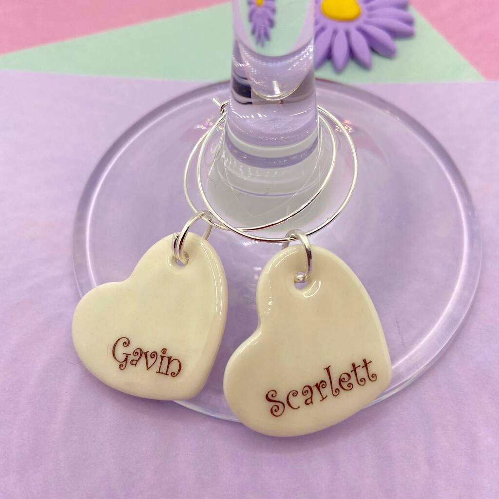 Personalised Heart Glass Charms, 1 of 4