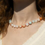 Capri Coast Blue And Earth Gemstone Bead Necklace, thumbnail 2 of 3