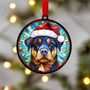 Rottweiler In Santa Hat Suncatcher Decoration, thumbnail 6 of 6