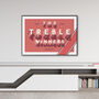 Manchester United 'The Treble Winners' Typographic Poster, thumbnail 1 of 7