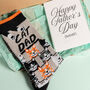 Cat Dad Bamboo Socks Letterbox, thumbnail 1 of 2