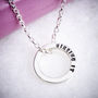 Silver Personalised Circle Necklace, thumbnail 2 of 4