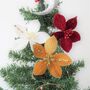 Velvet Poinsettia Clip On Flower, thumbnail 3 of 3