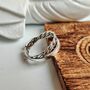 Chain Double Layer Vintage Punk Adjustable Silver Ring, thumbnail 4 of 4