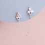 Sterling Silver Chained Earrings For Multiple Piercings. Sold As One Piece, thumbnail 2 of 11