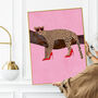 Leopard Wearing Sneakers Customisable Art Print, thumbnail 2 of 8
